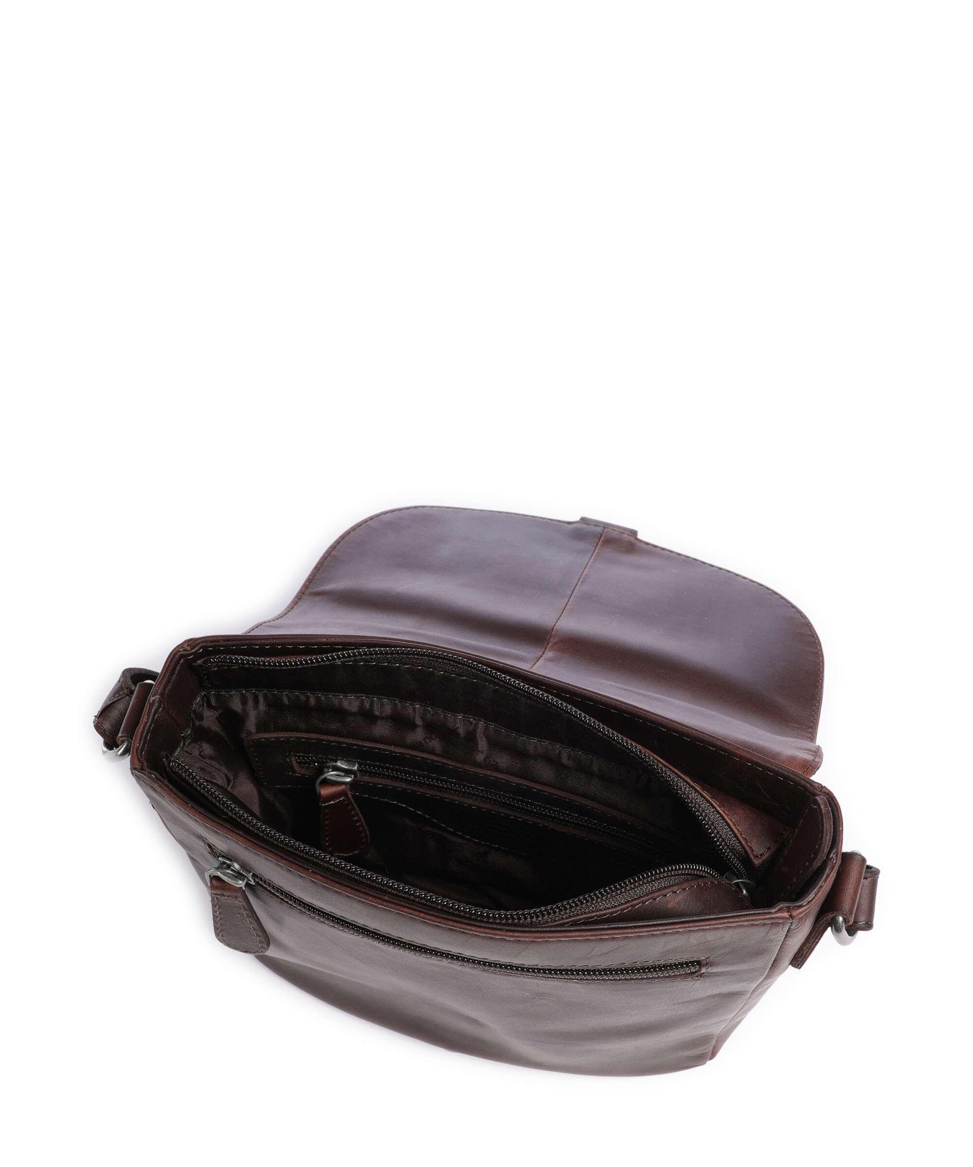The Chesterfield Brand Cow Wax Pull Up Lucian Crossbody bag brown
