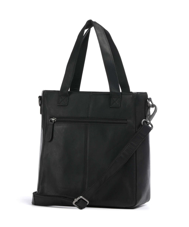 The Chesterfield Brand Cow Wax Pull Up Lingfield Handbag black