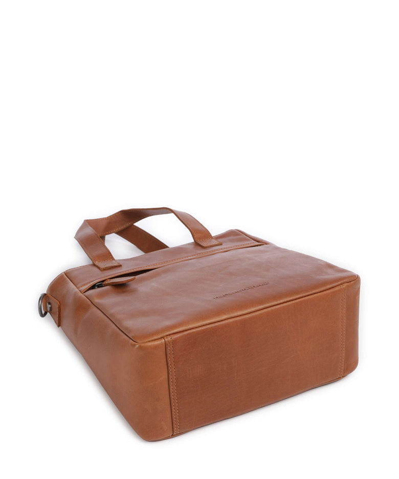 The Chesterfield Brand Cow Wax Pull Up Lingfield Handbag cognac