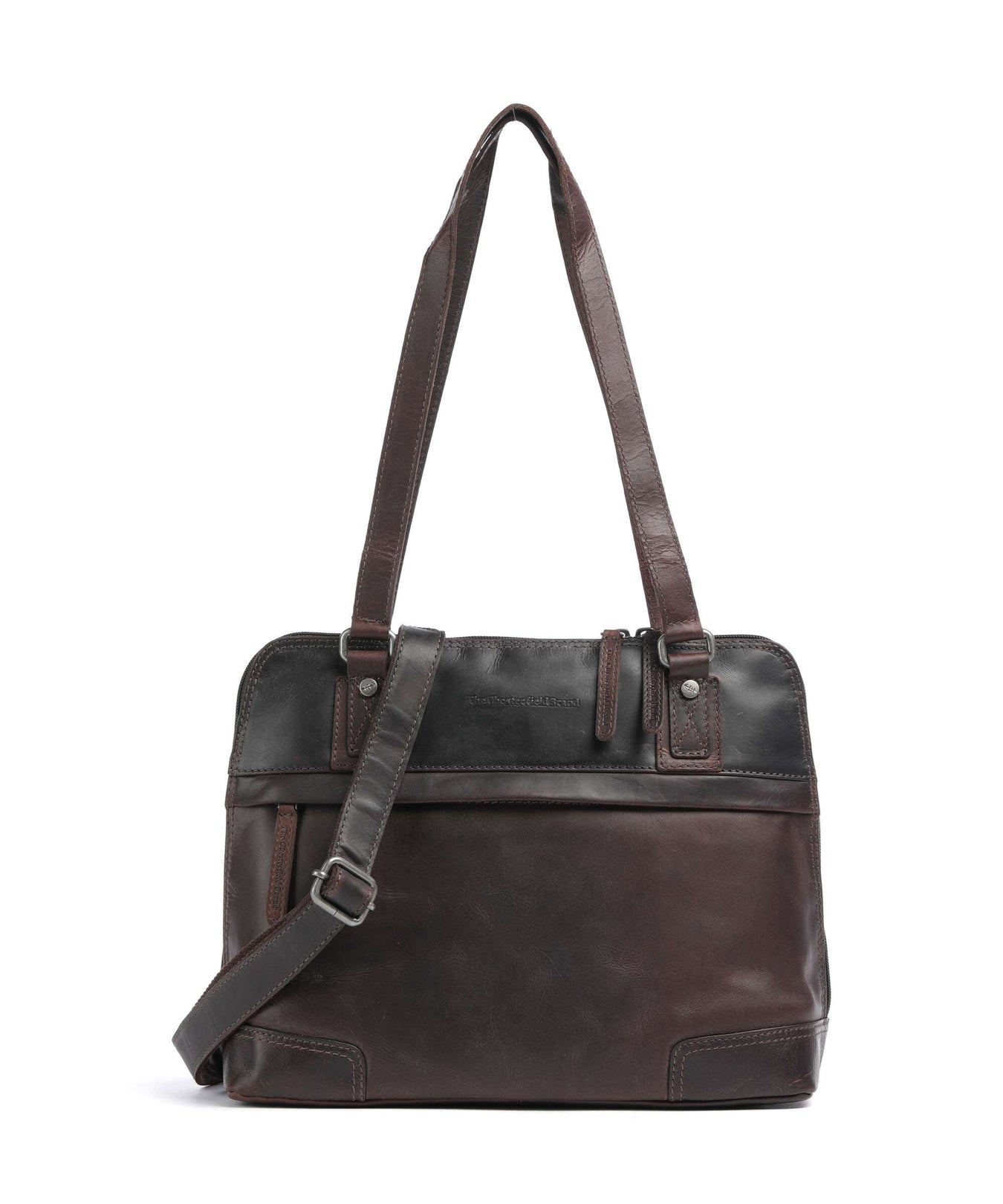 The Chesterfield Brand Cow Wax Pull Up Belgrado Shoulder bag brown