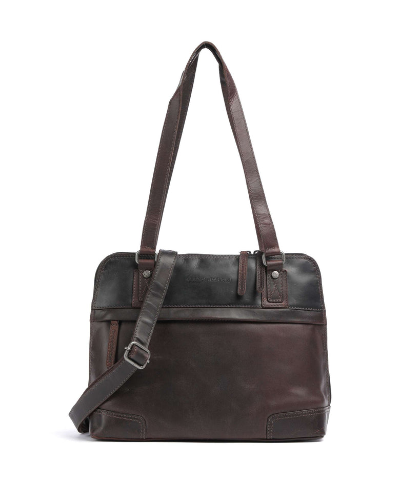 The Chesterfield Brand Cow Wax Pull Up Belgrado Shoulder bag brown