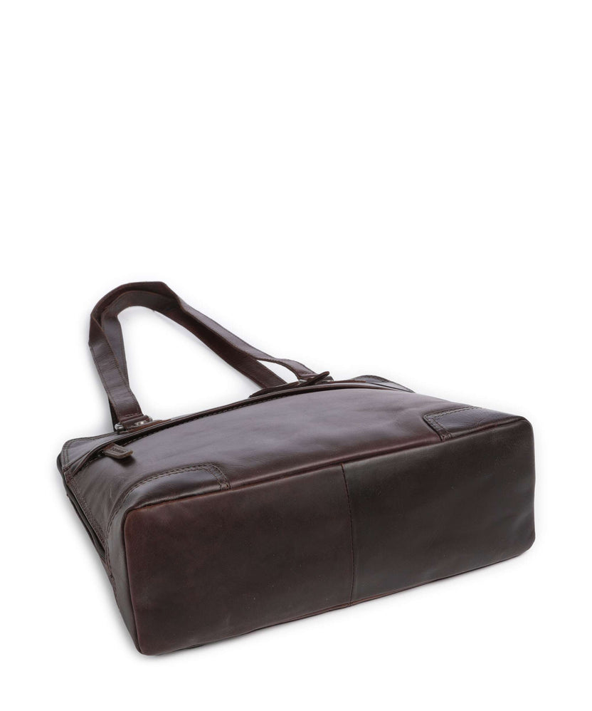 The Chesterfield Brand Cow Wax Pull Up Belgrado Shoulder bag brown