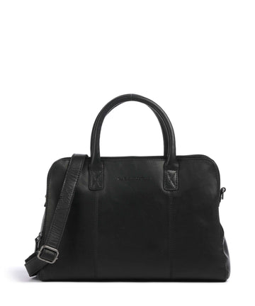 The Chesterfield Brand Cow Wax Pull Up Layton Håndtaske black