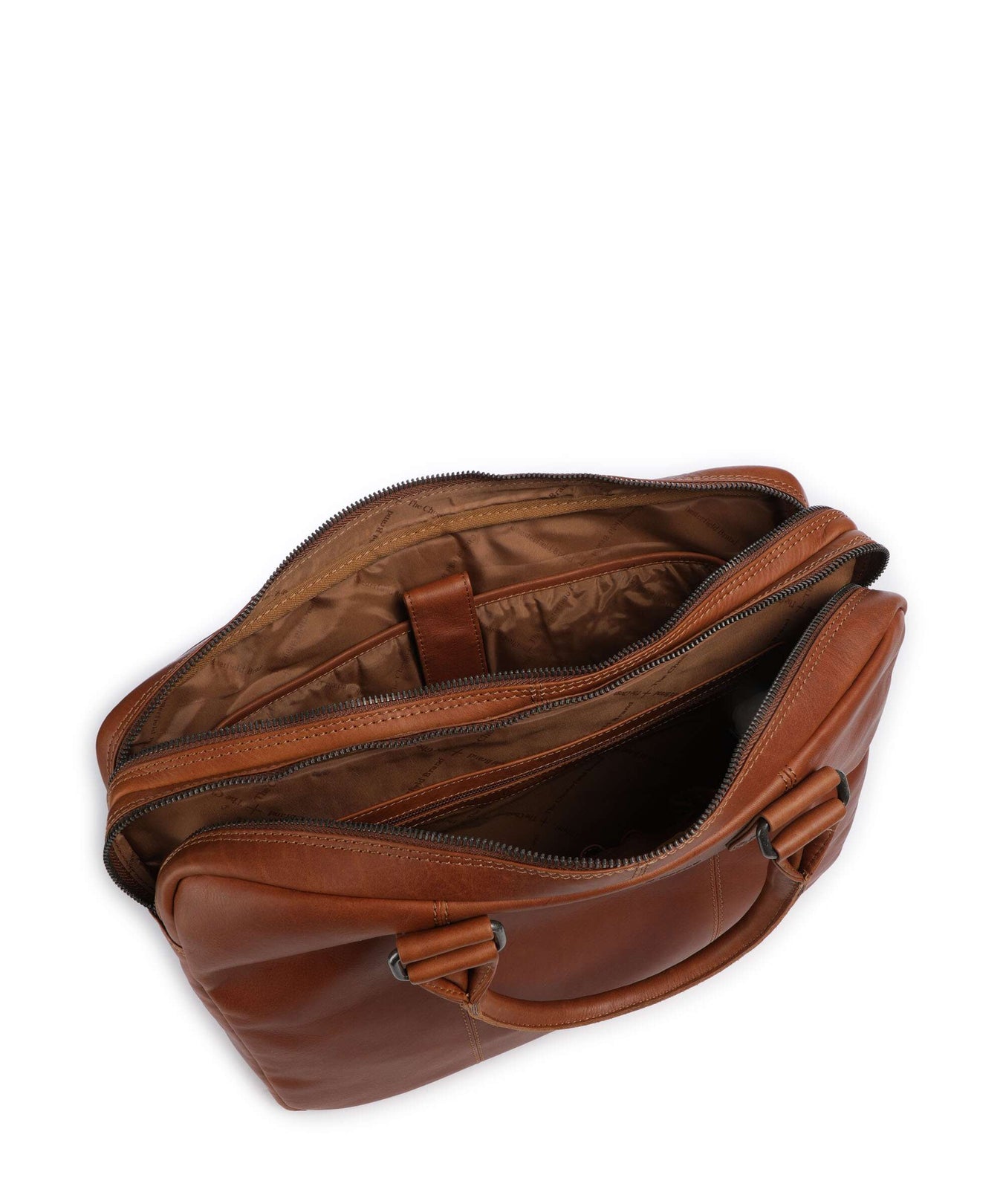 The Chesterfield Brand Cow Wax Pull Up Fabian Briefcase cognac