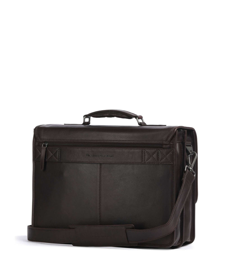 The Chesterfield Brand Cow Wax Pull Up Glenwood Briefcase brown