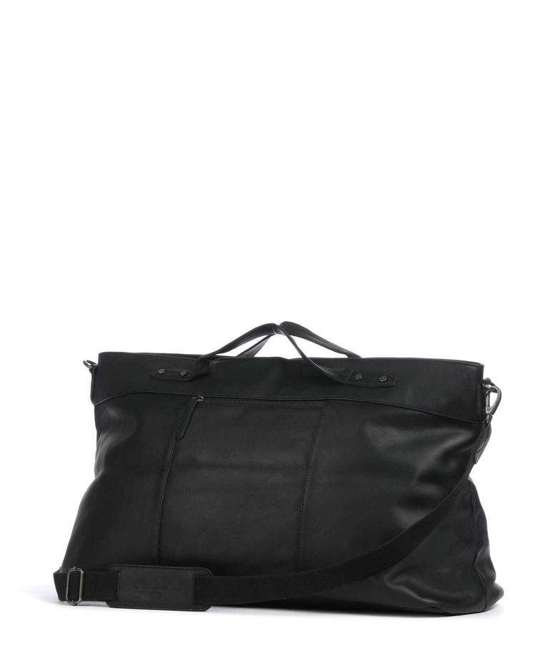 The Chesterfield Brand Cow Wax Pull Up Mark Weekend bag black