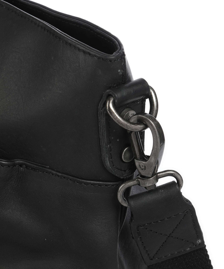 The Chesterfield Brand Cow Wax Pull Up Mark Weekend bag black
