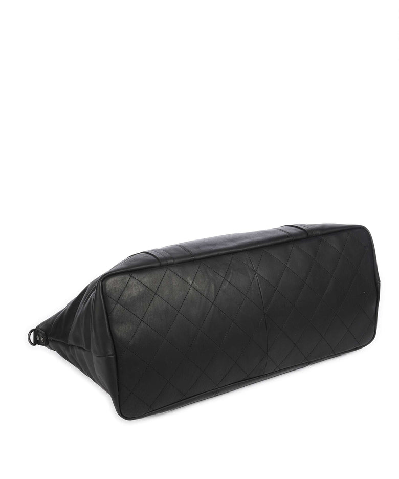 The Chesterfield Brand Cow Wax Pull Up Mark Weekend bag black