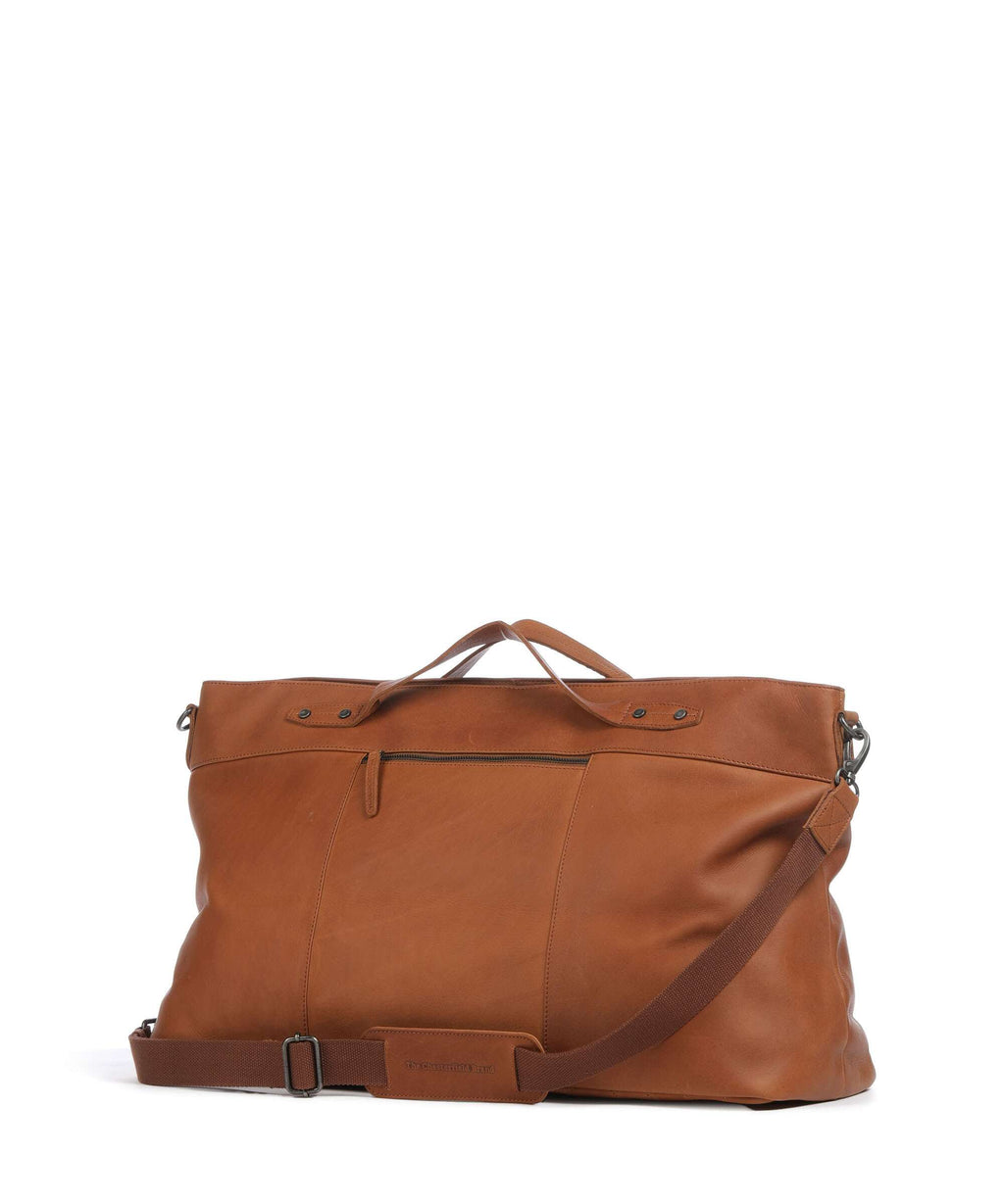 The Chesterfield Brand Wax Pull Up Cow Mark Weekend bag cognac