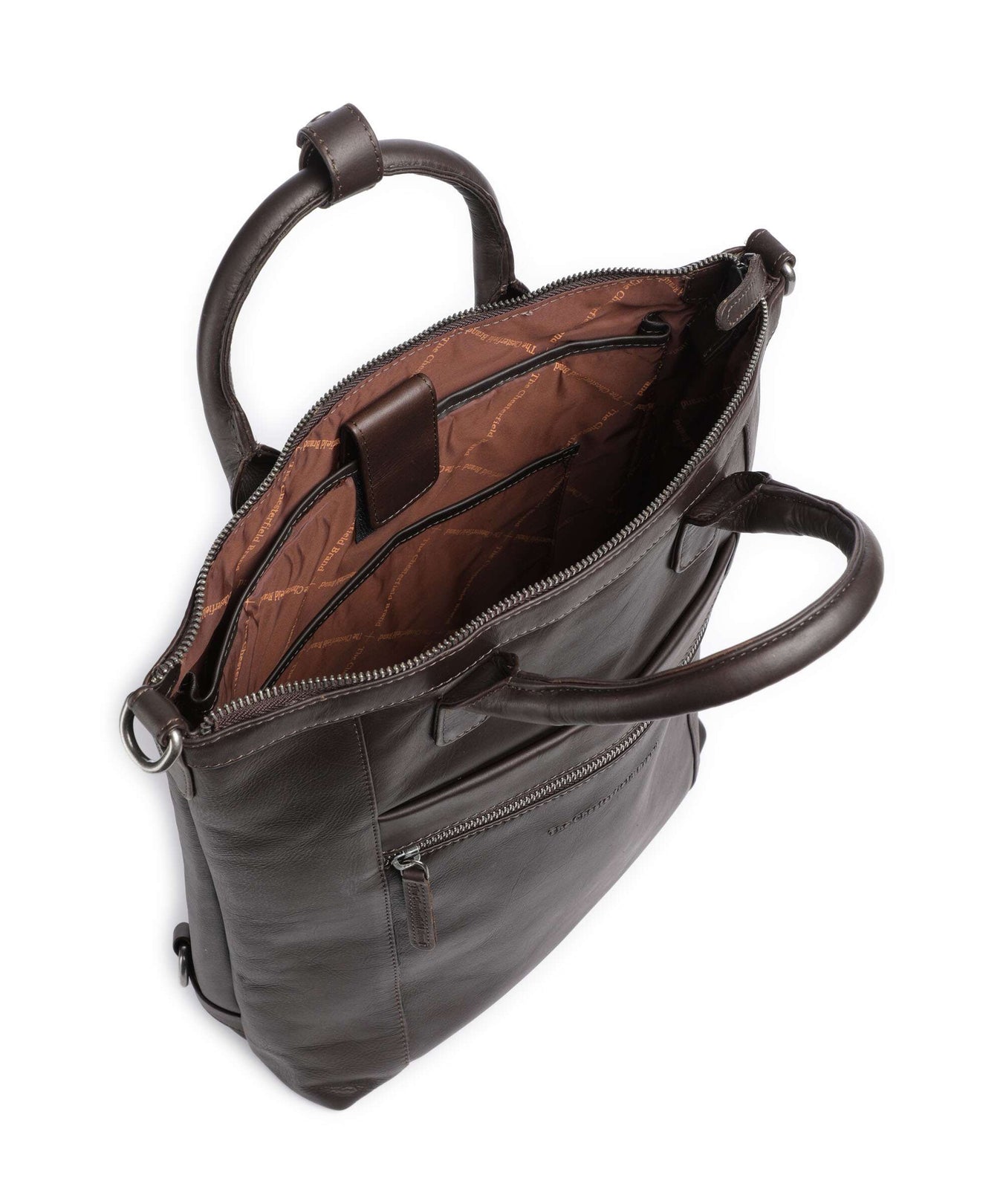 The Chesterfield Brand Cow Wax Pull Up Luisa Backpack bag brown