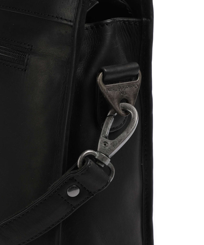The Chesterfield Brand Cow Wax Pull Up Manly Tote bag black