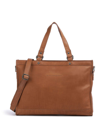 The Chesterfield Brand Cow Wax Pull Up Manly Shopper taske cognac