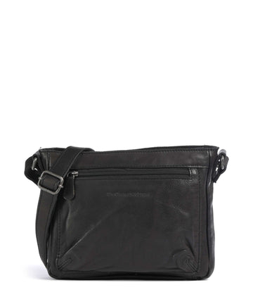 The Chesterfield Brand Washed Waxed Cow Aston Crossover taske black