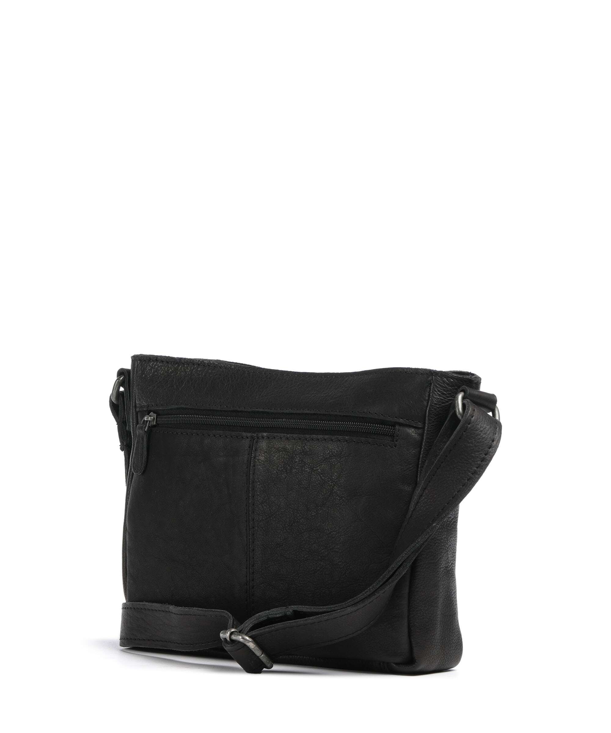 The Chesterfield Brand Washed Waxed Cow Aston Crossbody bag black
