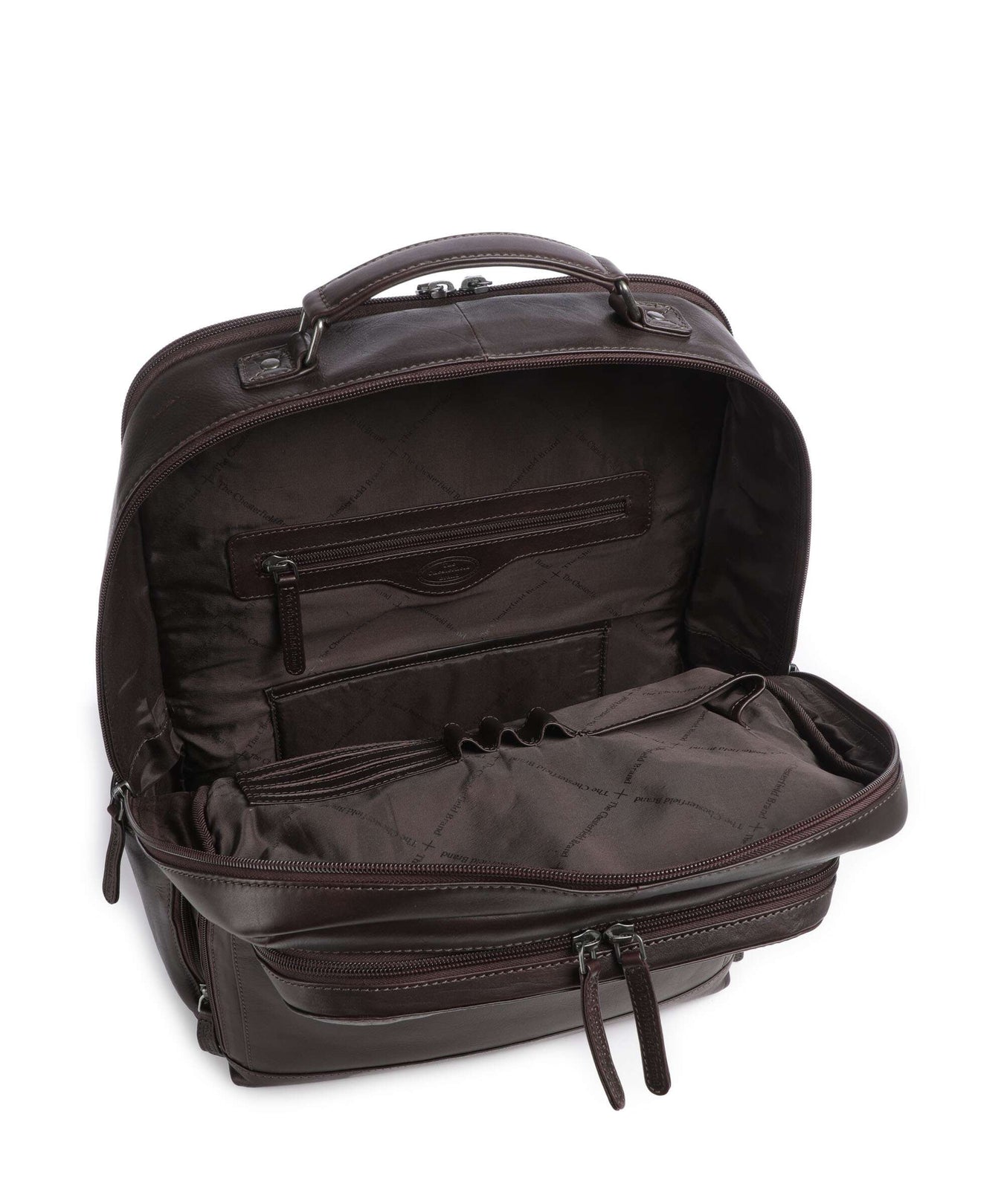 The Chesterfield Brand Wax Pull Up Cow Lennox Backpack brown
