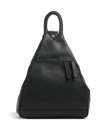 The Chesterfield Brand Wax Pull Up Cow Howard Backpack black