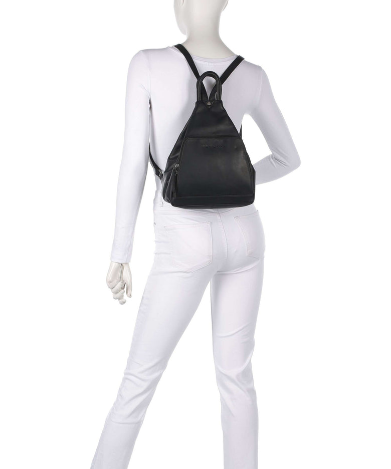 The Chesterfield Brand Wax Pull Up Cow Howard Backpack black