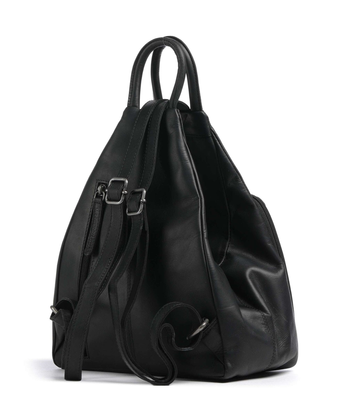 The Chesterfield Brand Wax Pull Up Cow Howard Backpack black