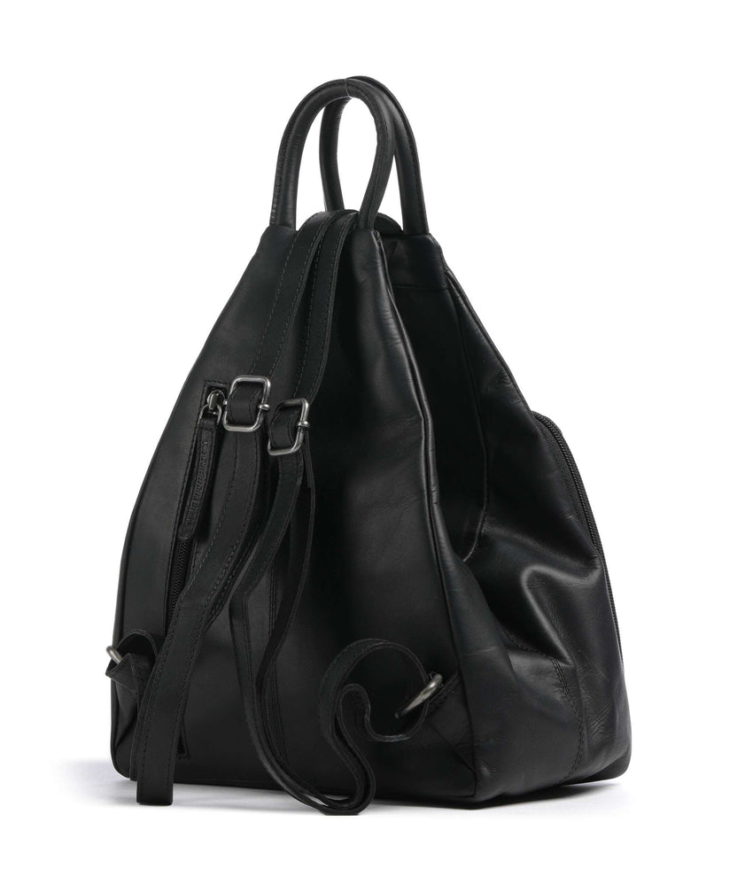 The Chesterfield Brand Wax Pull Up Cow Howard Backpack black