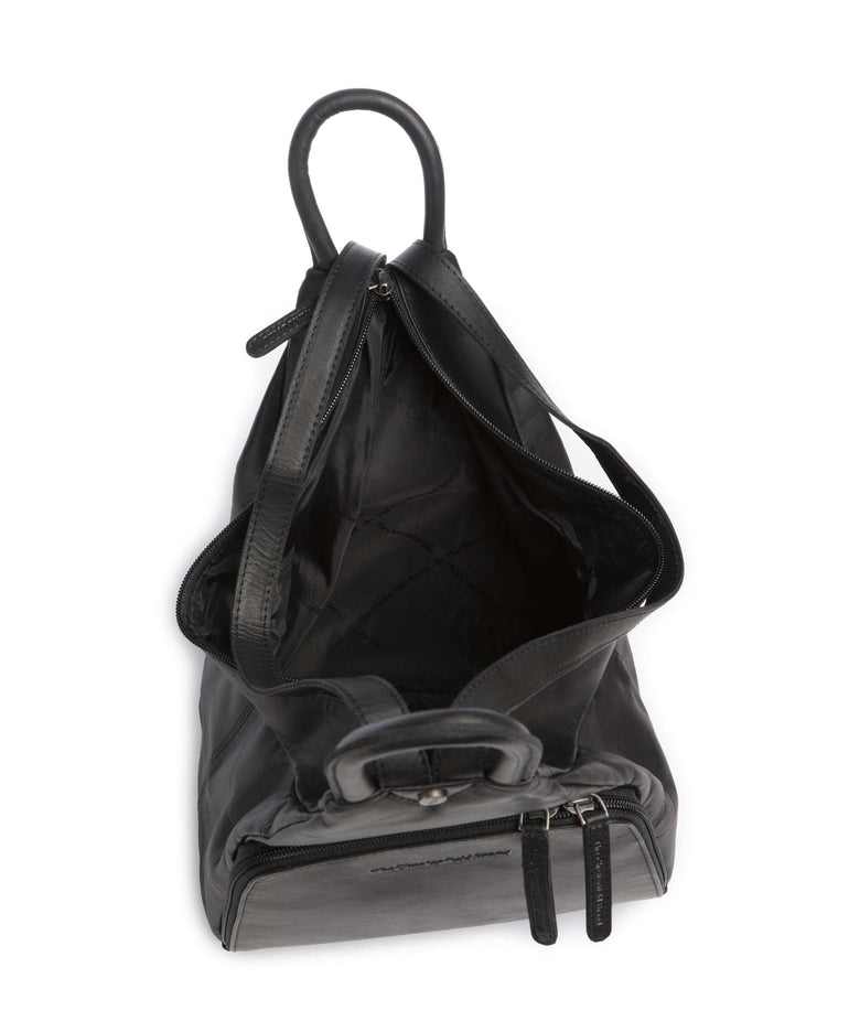 The Chesterfield Brand Wax Pull Up Cow Howard Backpack black