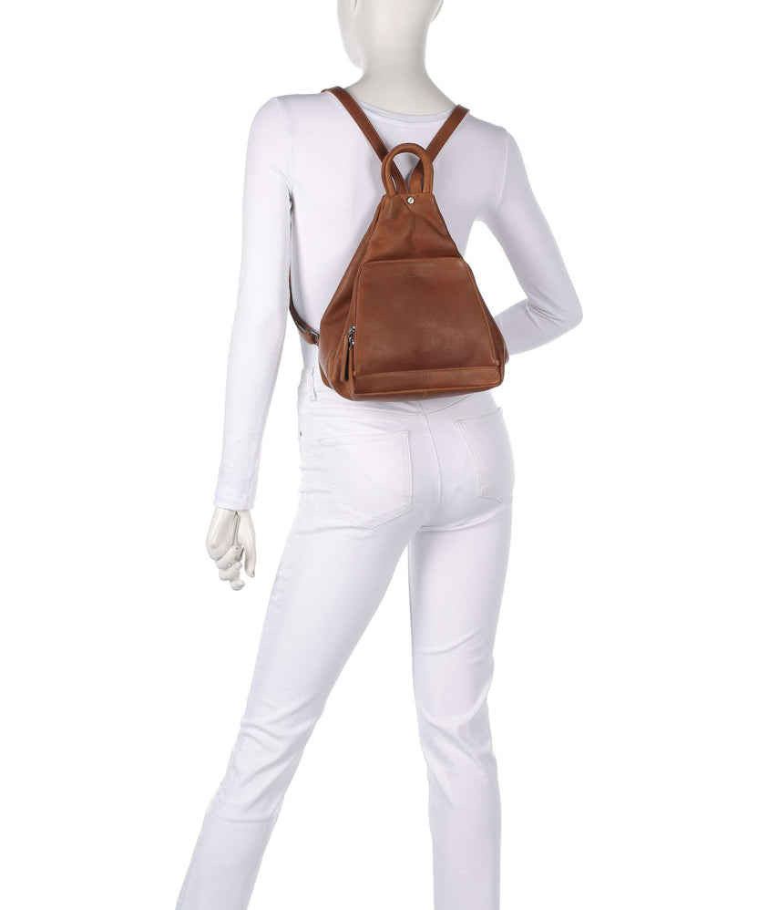 The Chesterfield Brand Wax Pull Up Cow Howard Backpack cognac