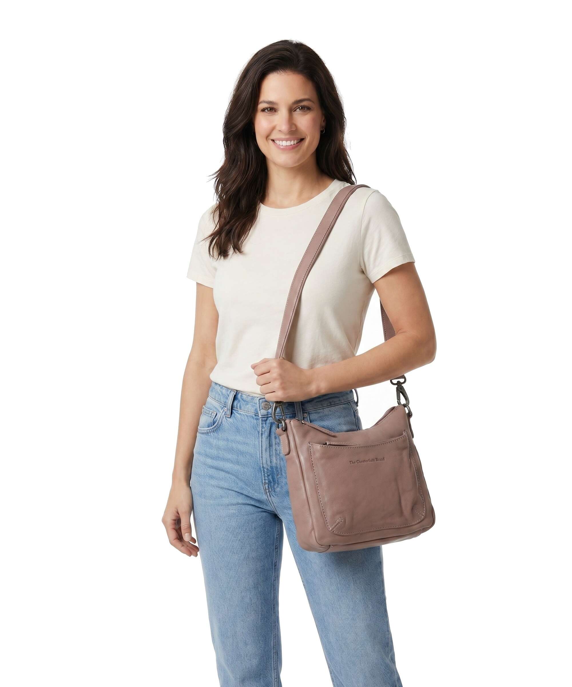 The Chesterfield Brand Washed Waxed Cow Caroline Crossbody bag lavender lilac