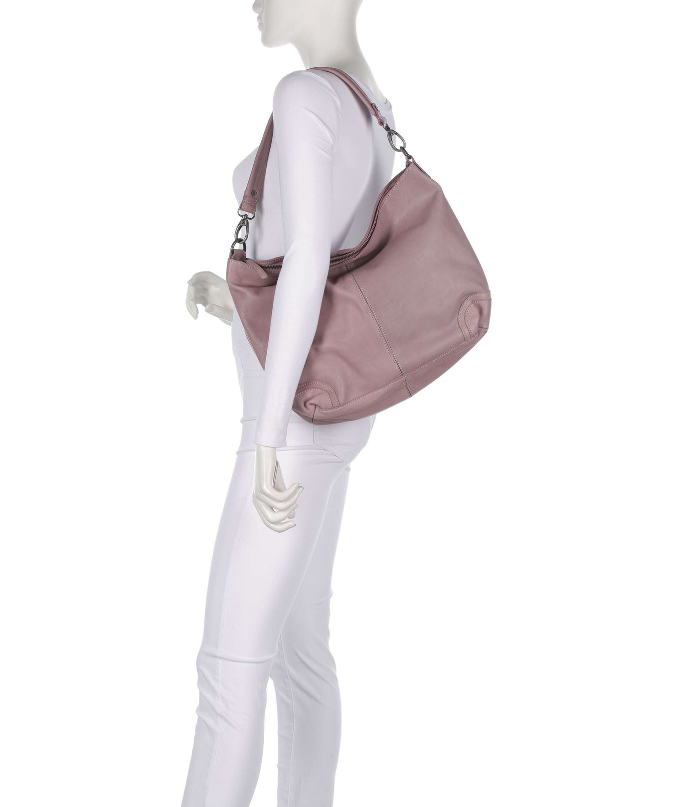 The Chesterfield Brand Washed Waxed Cow Bolivia Hobo bag lavender lila