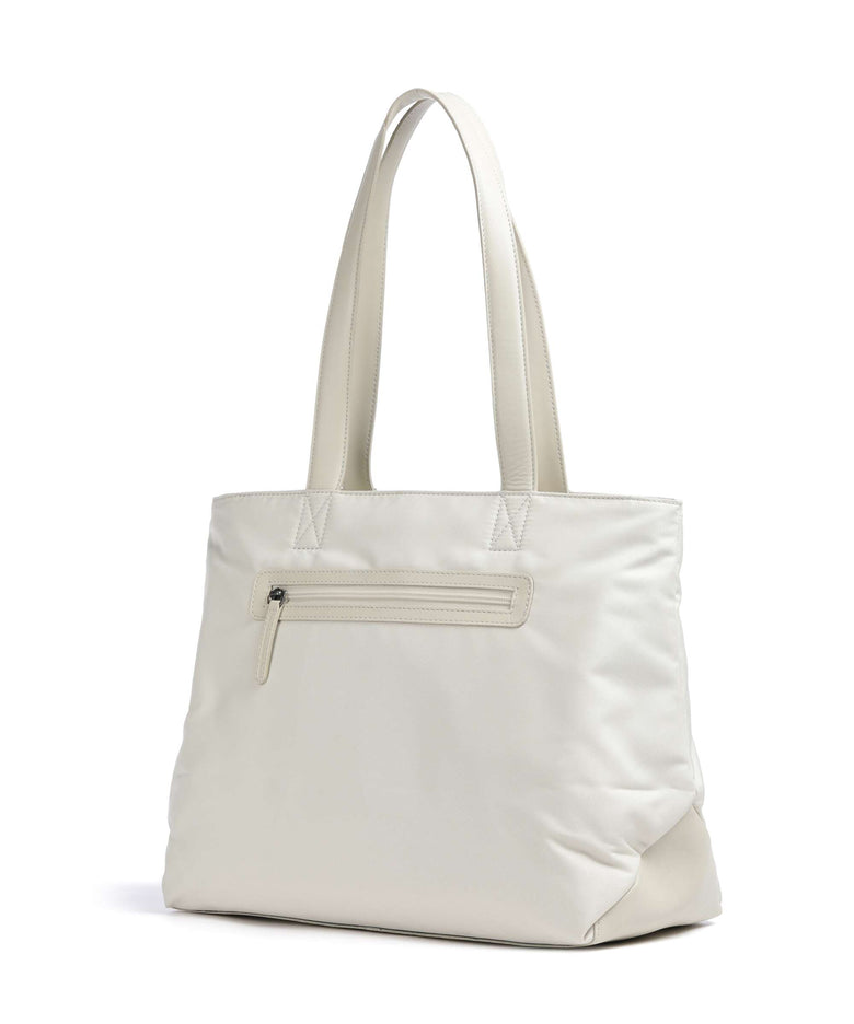 The Chesterfield Brand Nylon Wax Pull Up Otta Tote bag off white
