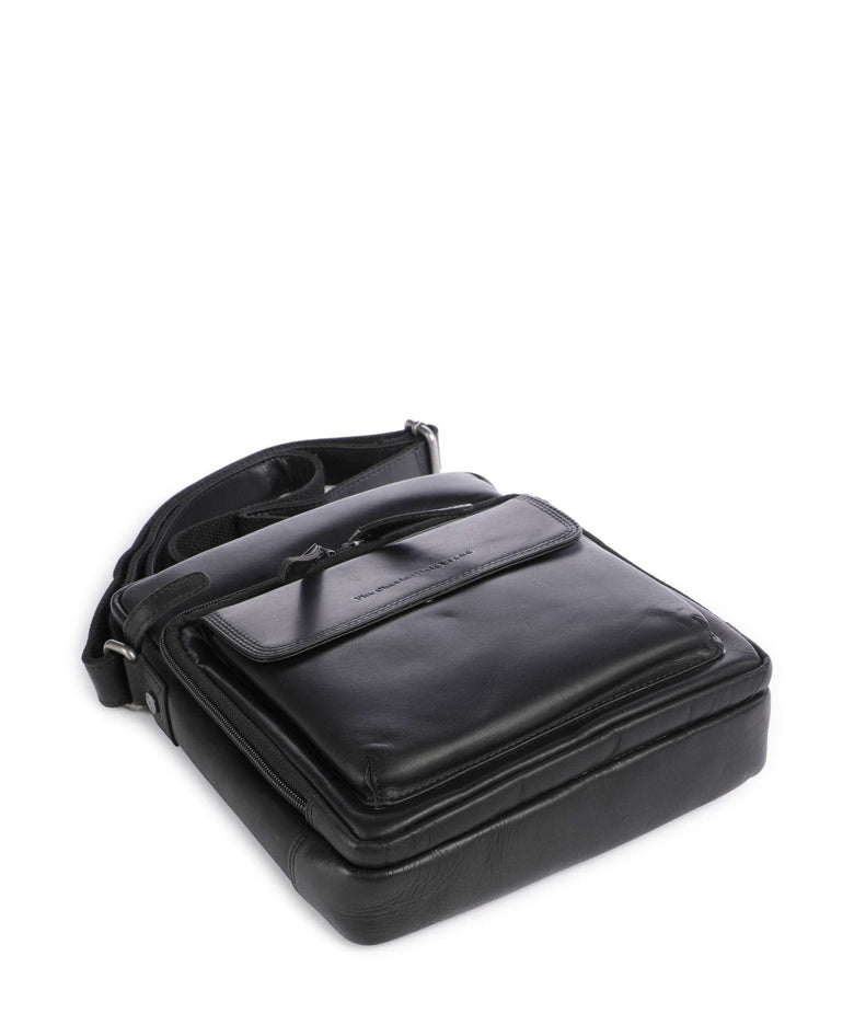 The Chesterfield Brand Wax Pull Up Cow Montira Crossbody bag black