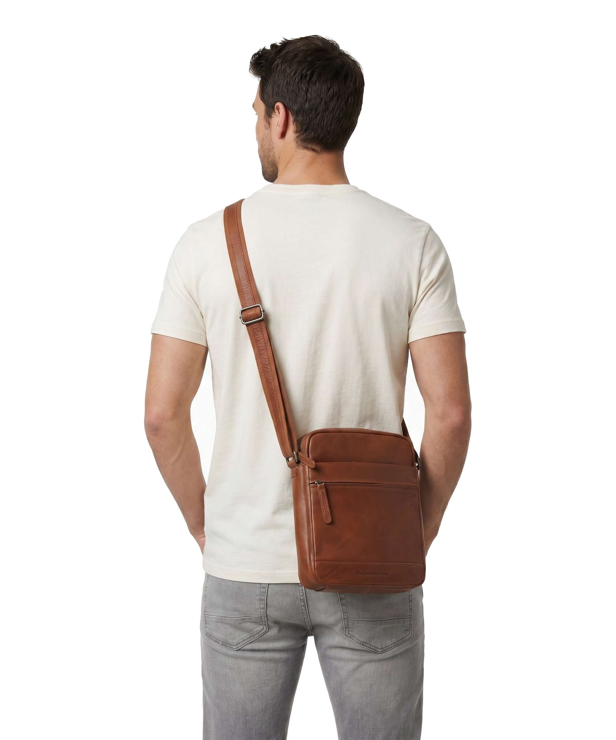 The Chesterfield Brand Wax Pull Up Cow Anzora Crossbody bag cognac
