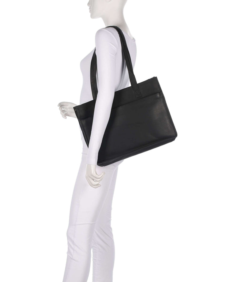 The Chesterfield Brand Wax Pull Up Cow Adana Tote bag black