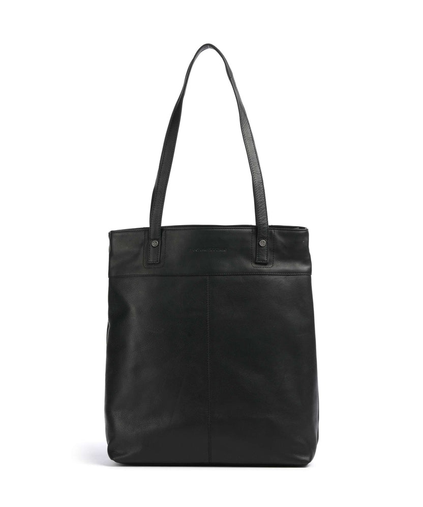 The Chesterfield Brand Wax Pull Up Cow Solvia Tote bag black