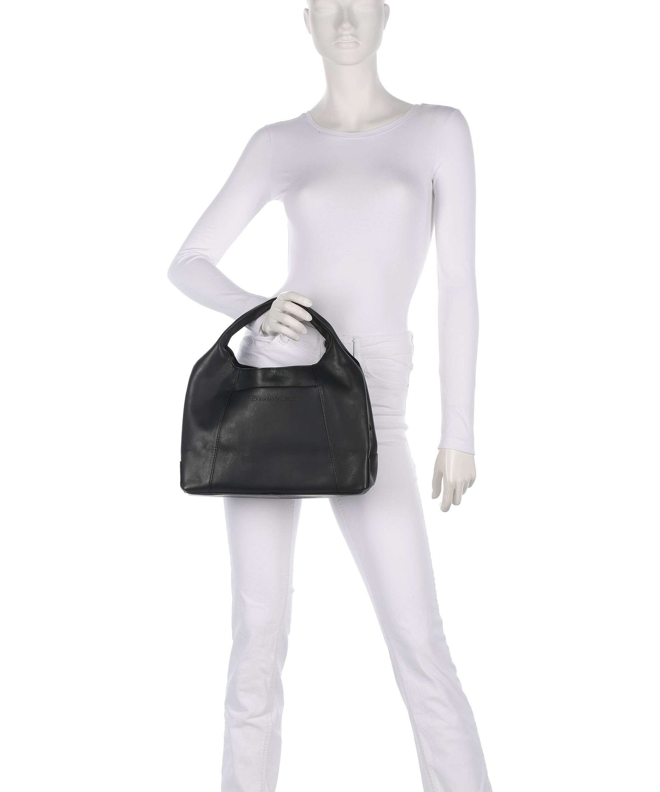 The Chesterfield Brand Wax Pull Up Cow Salina Handbag black