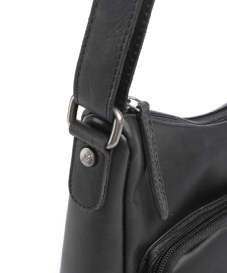 The Chesterfield Brand Wax Pull Up Cow Valenora Crossbody bag black