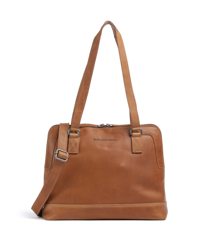 The Chesterfield Brand Wax Pull Up Cow Seron Shoulder bag cognac