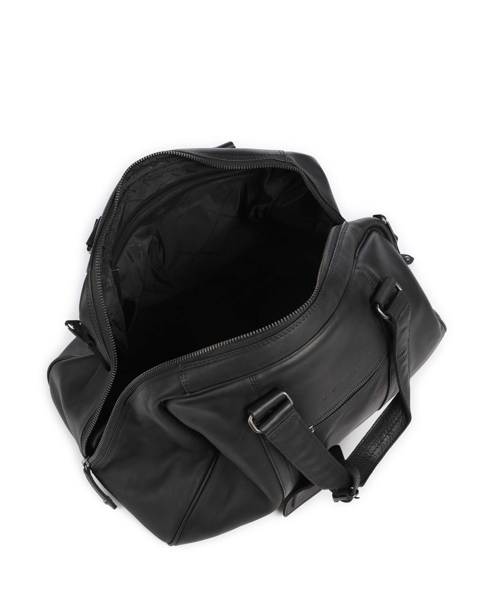 The Chesterfield Brand Wax Pull Up Cow Volenza Weekend bag black