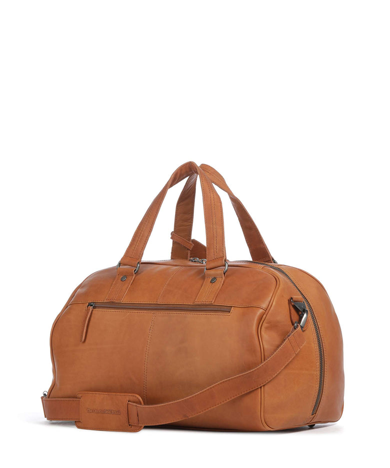 The Chesterfield Brand Wax Pull Up Cow Volenza Weekend bag cognac