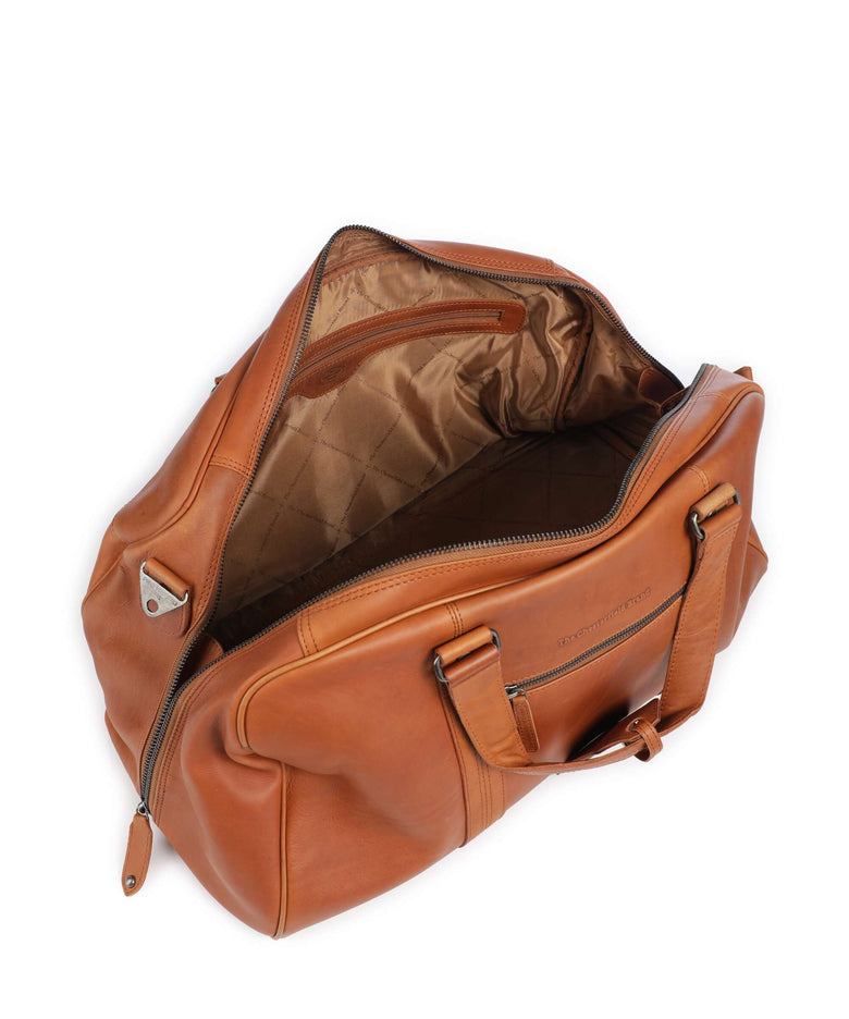 The Chesterfield Brand Wax Pull Up Cow Rivaro Weekend bag cognac