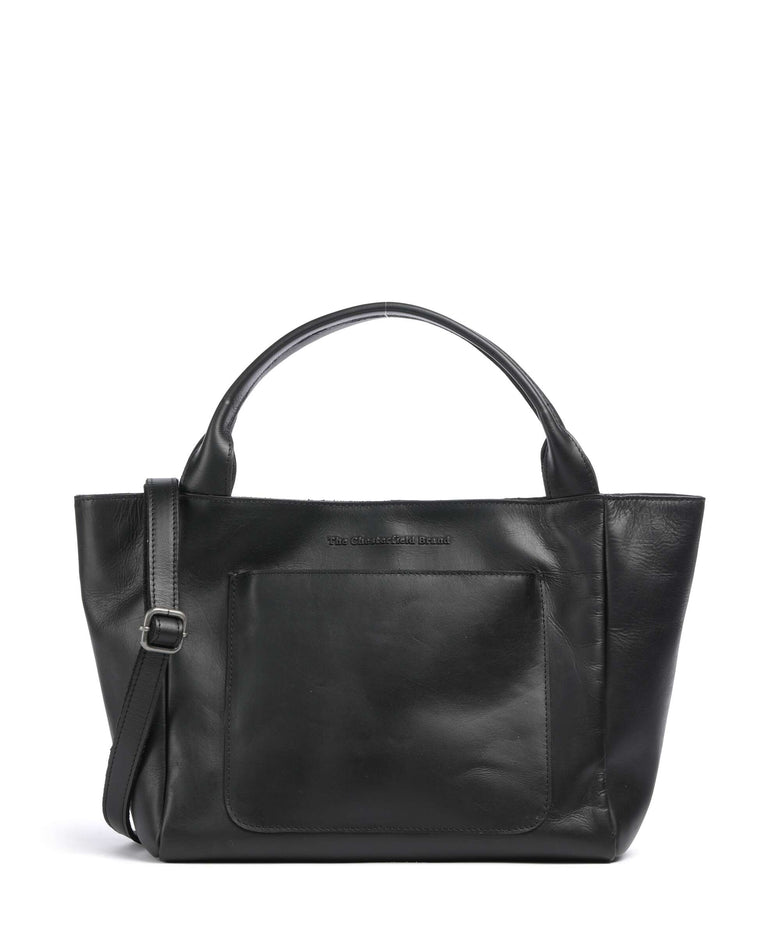 The Chesterfield Brand Wax Pull Up Cow Tenara Shoulder bag black