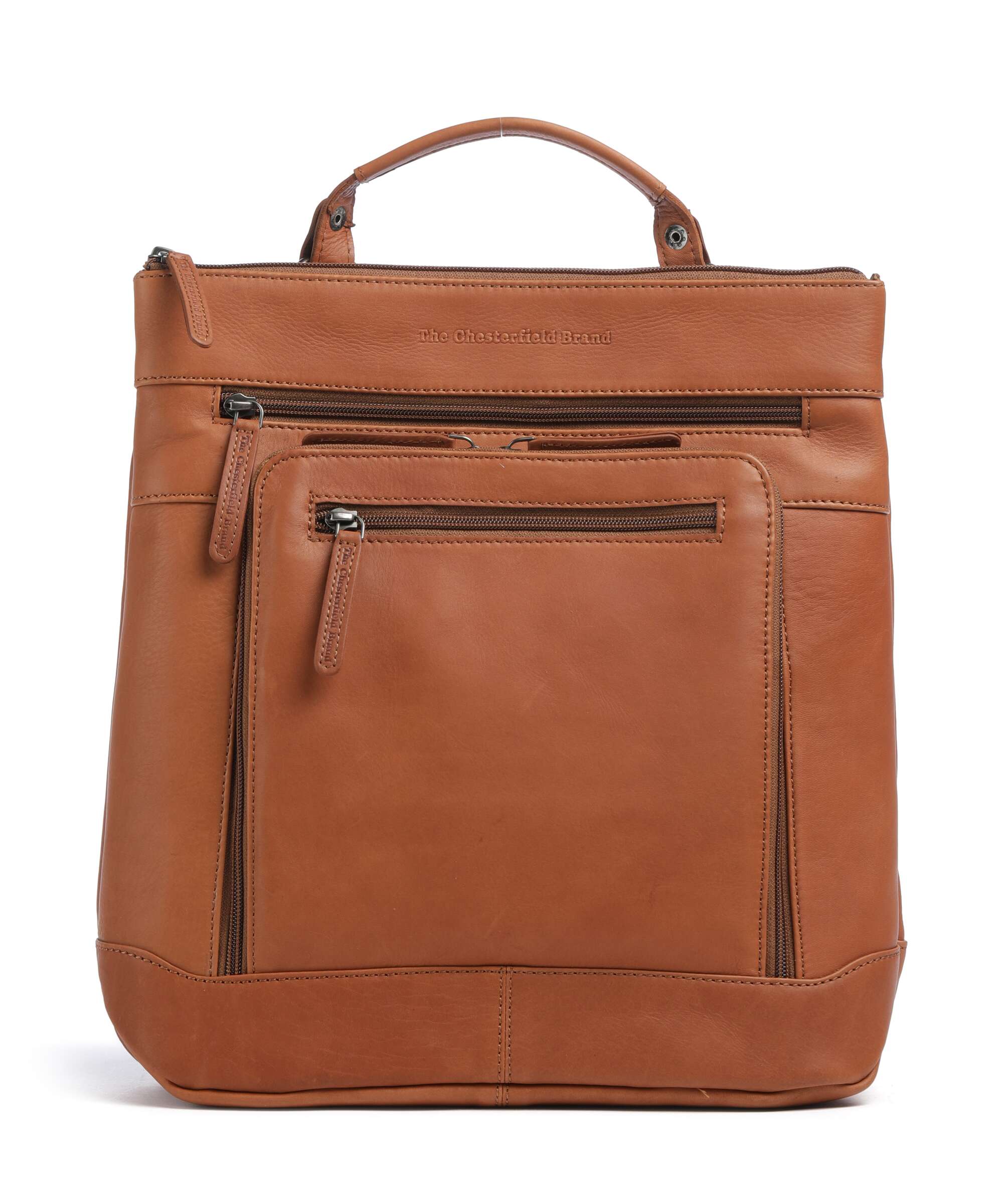 The Chesterfield Brand Wax Pull Up Cow Caldero Backpack cognac