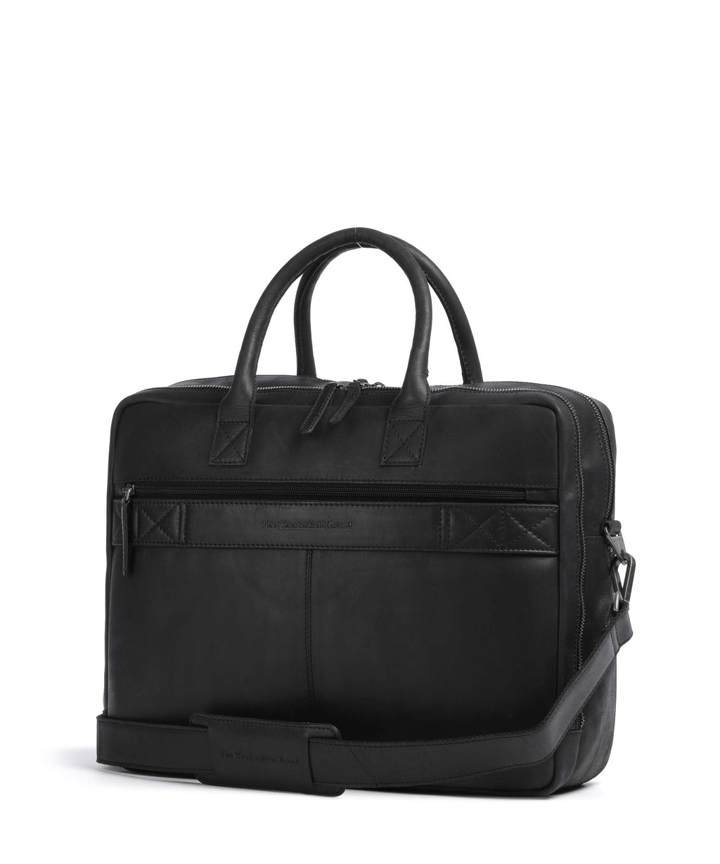 The Chesterfield Brand Wax Pull Up Cow Tacama Laptop bag black