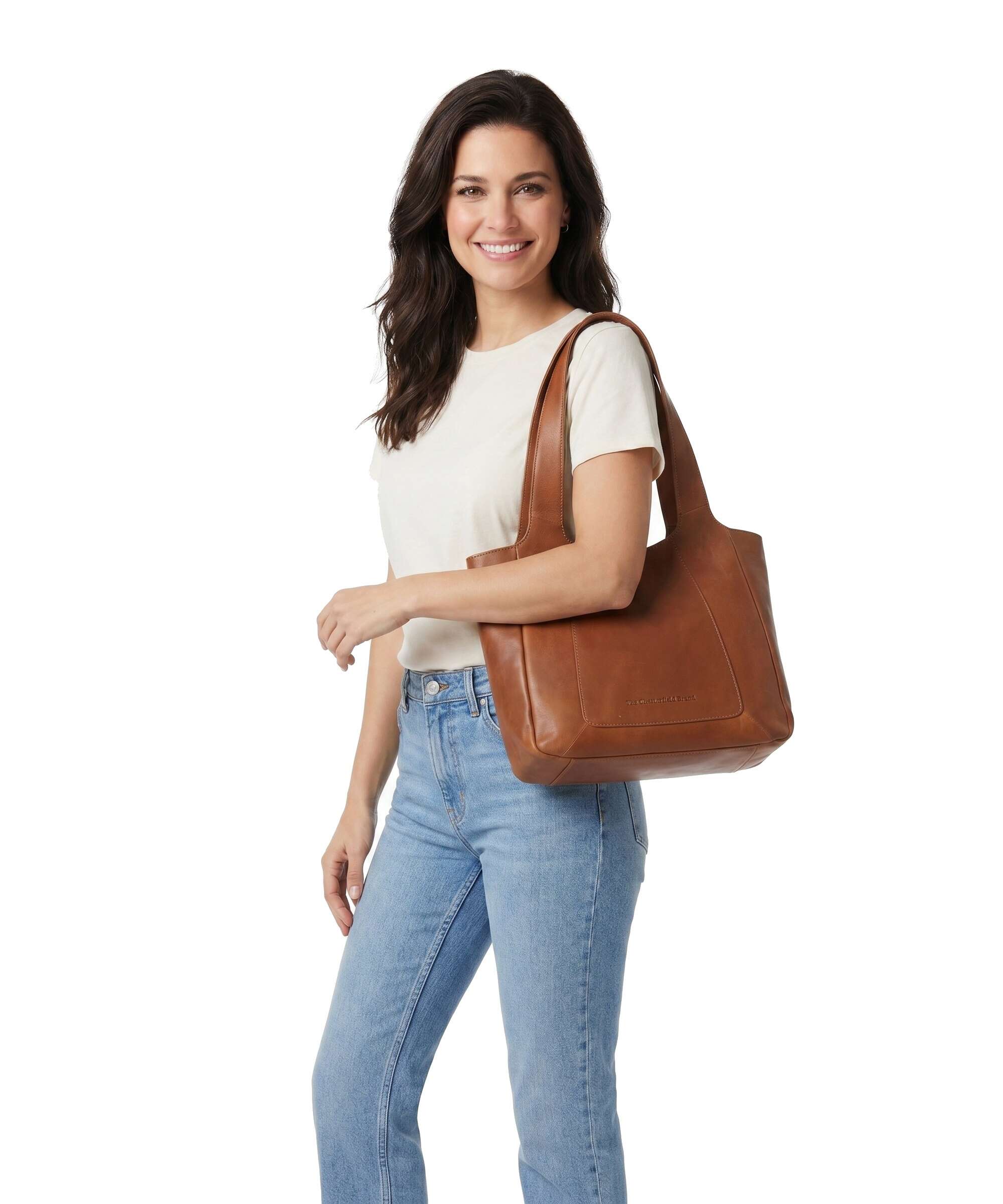The Chesterfield Brand Wax Pull Up Cow Tofino Tote bag cognac
