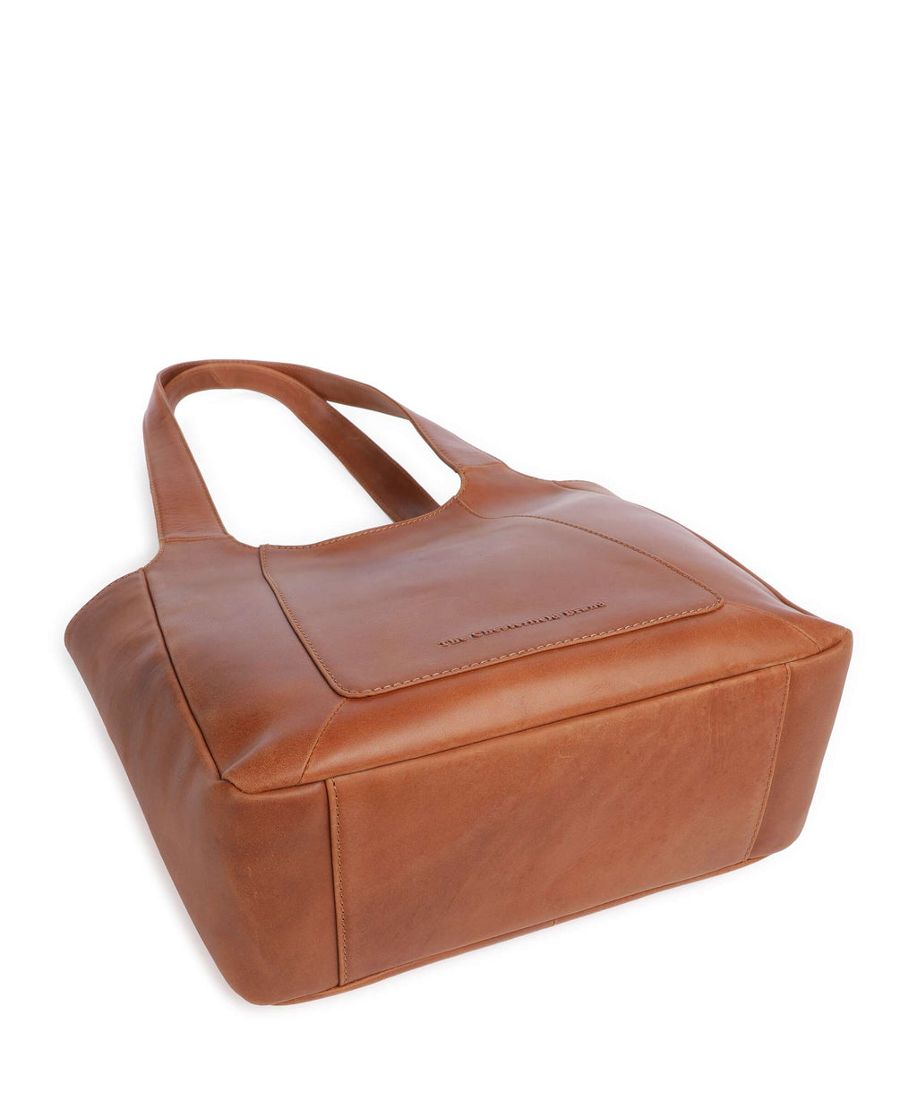The Chesterfield Brand Wax Pull Up Cow Tofino Tote bag cognac