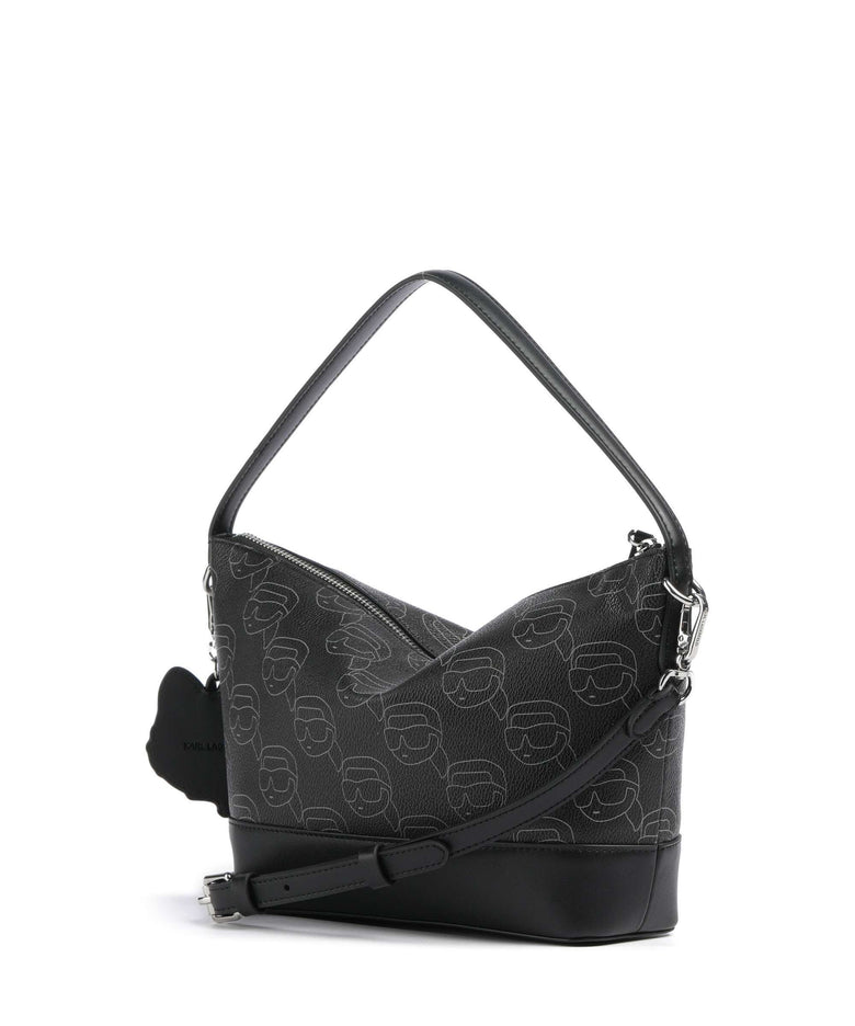 Karl Lagerfeld K/Ikonik Mono Hobo bag black