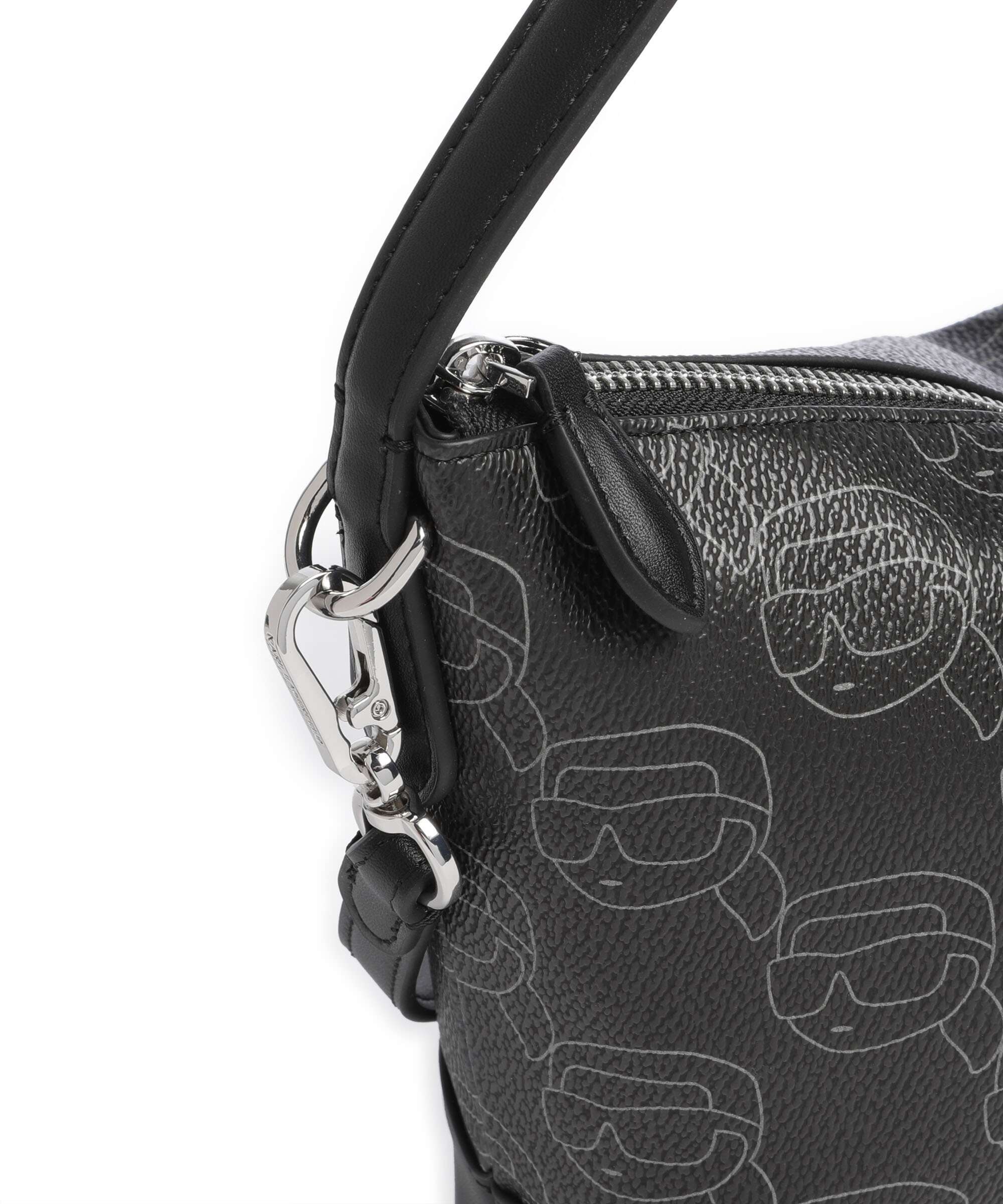Karl Lagerfeld K/Ikonik Mono Hobo bag black