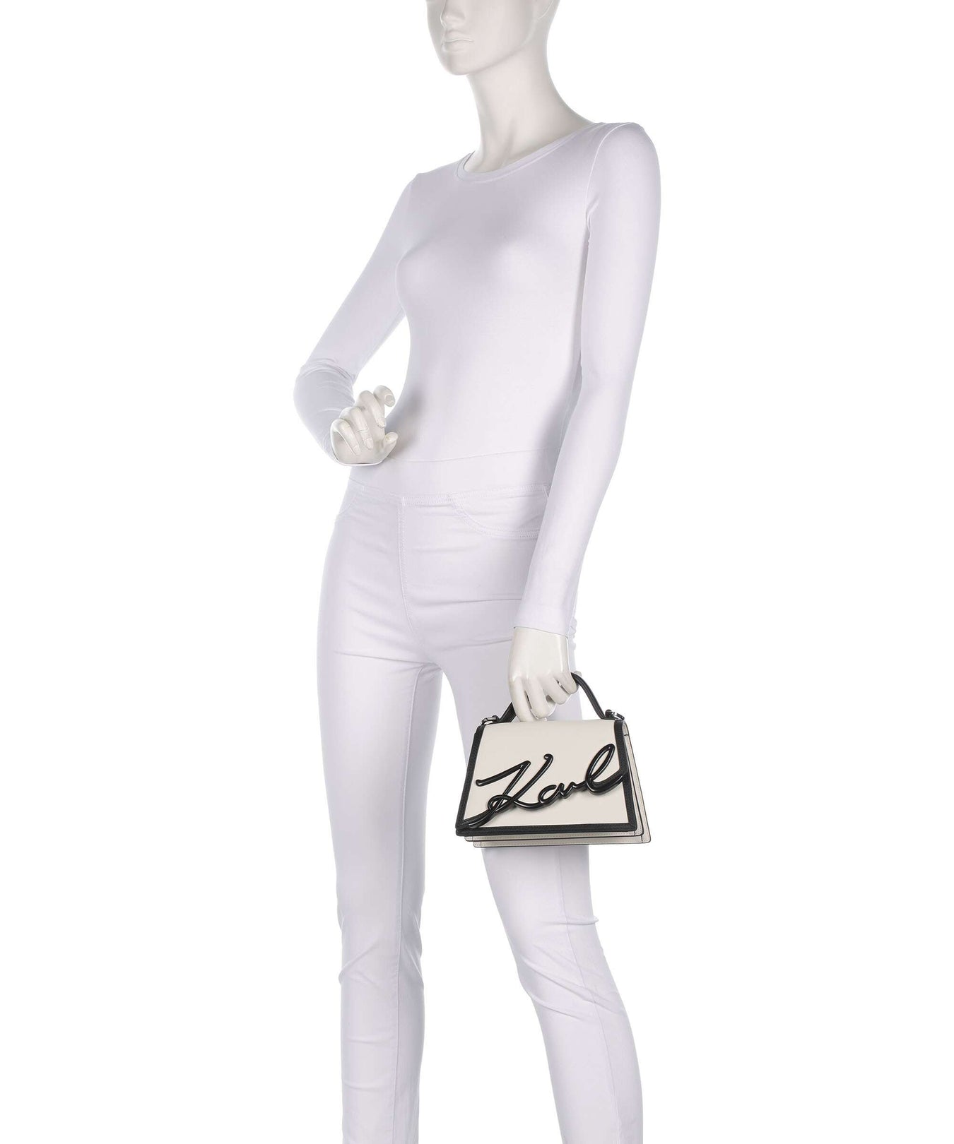 Karl Lagerfeld K/Signature 2.0 Handbag white/black