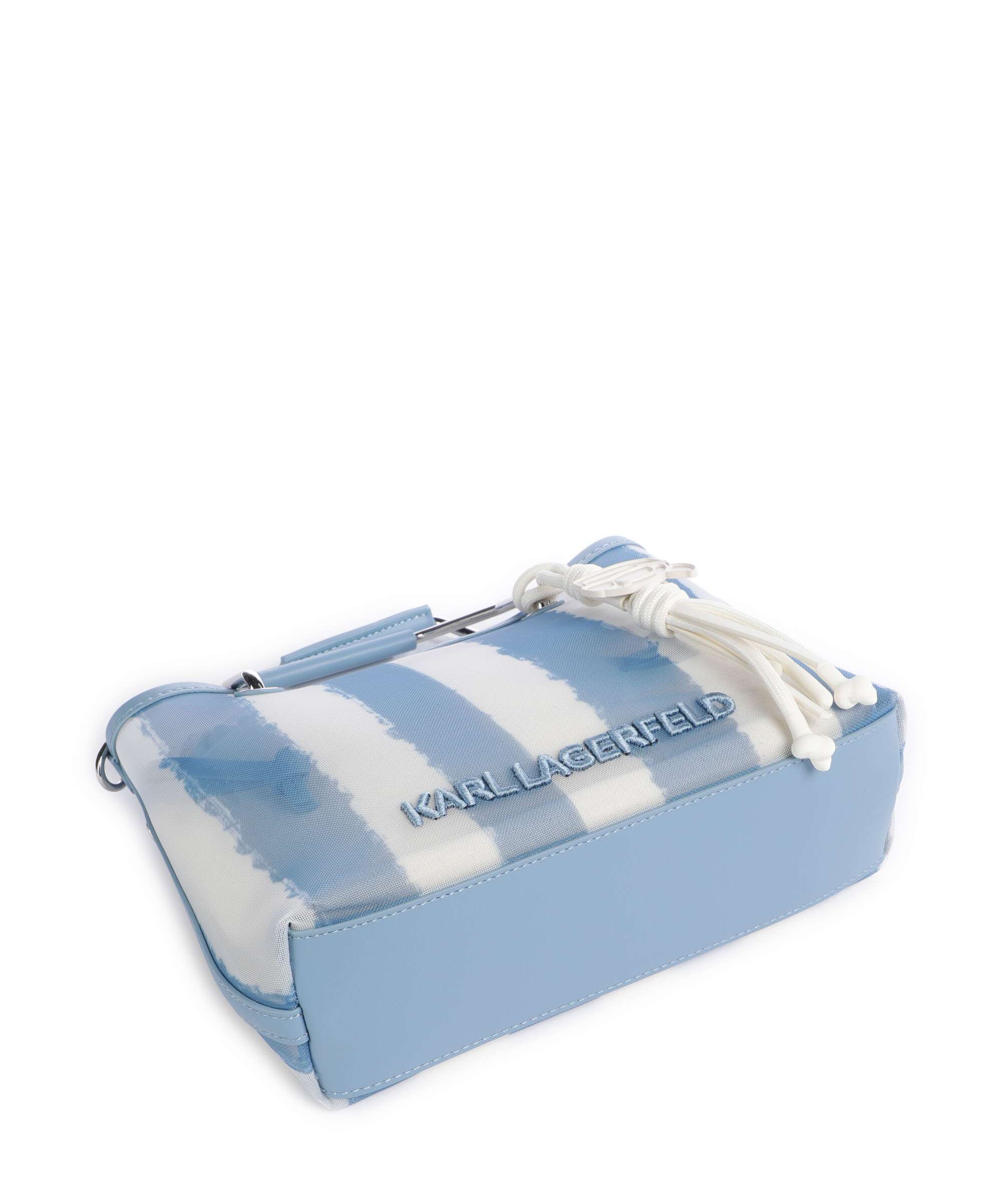 Karl Lagerfeld Ikon Small Handbag blue bloom stripes