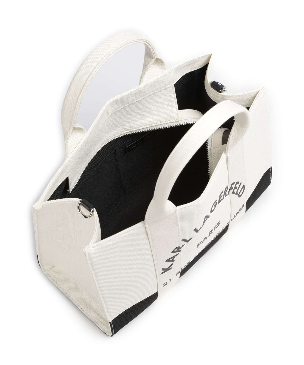 Karl Lagerfeld K/Rue St Guillaume Medium Handbag white/black