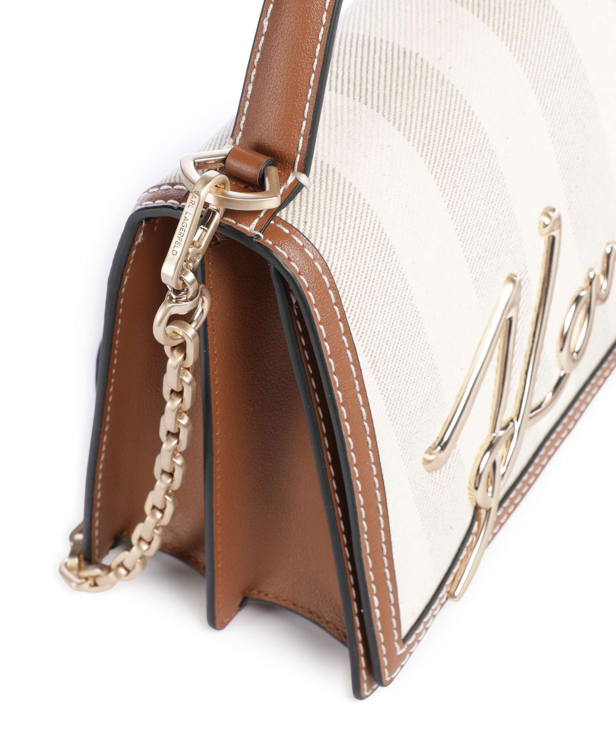 Karl Lagerfeld K/Signature 2.0 Medium Handbag natural canvas/tan