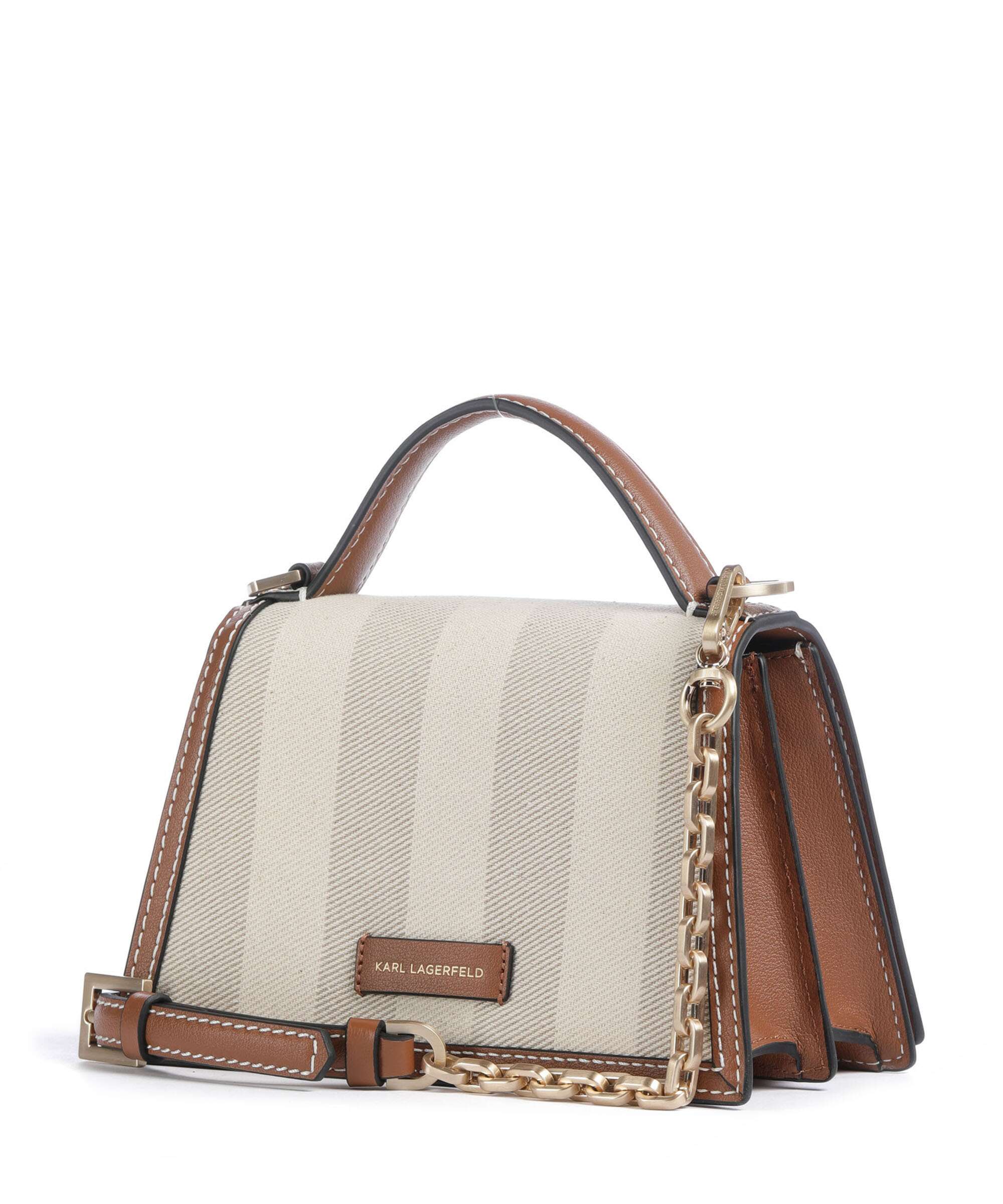 Karl Lagerfeld K/Signature 2.0 Small Crossbody bag natural canvas/tan